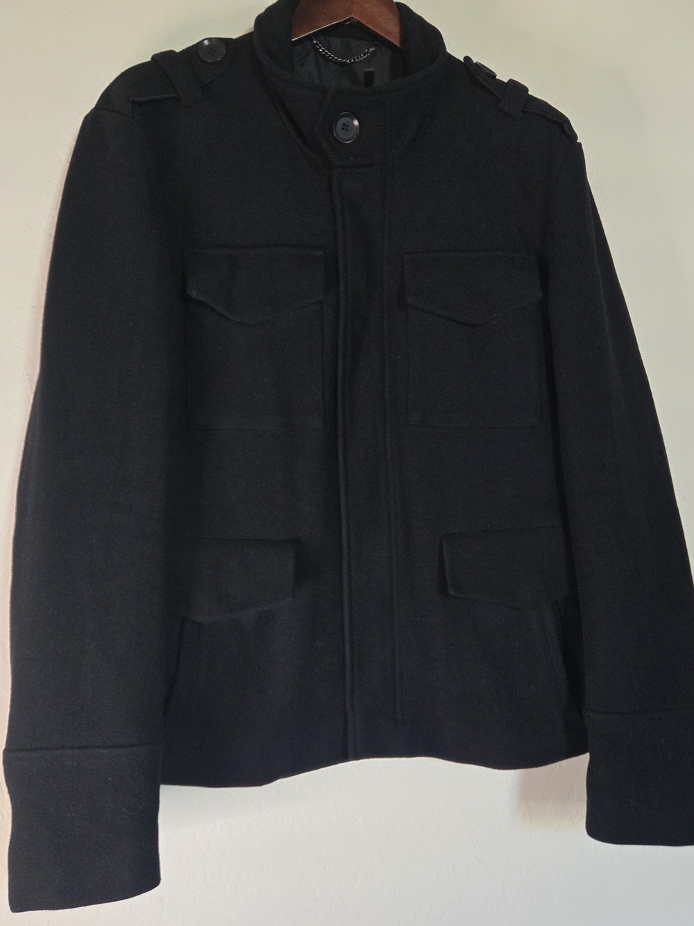 Zara Men's Black Military Field Jacket